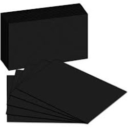 Flash Cards BLACK 100 Assorted